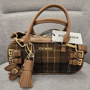 NEW Steve Madden Plaid Crossbody Handbag
